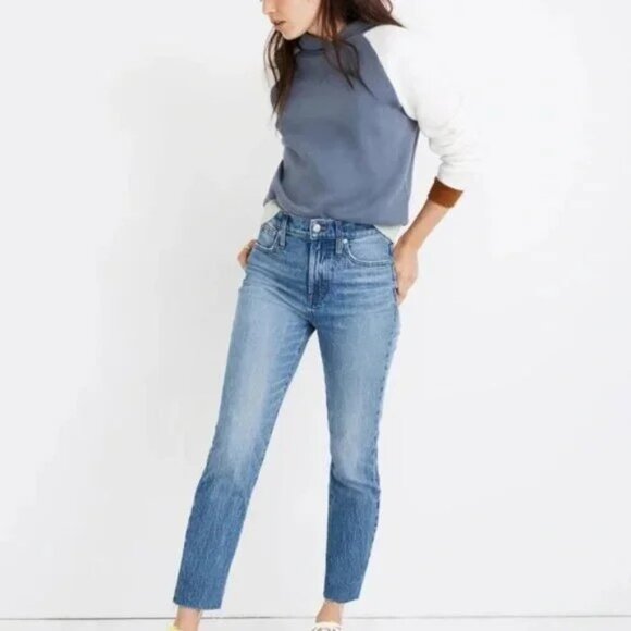 Madewell the perfect vintage straight Light Blue Denim Jeans size 25 - Picture 1 of 13